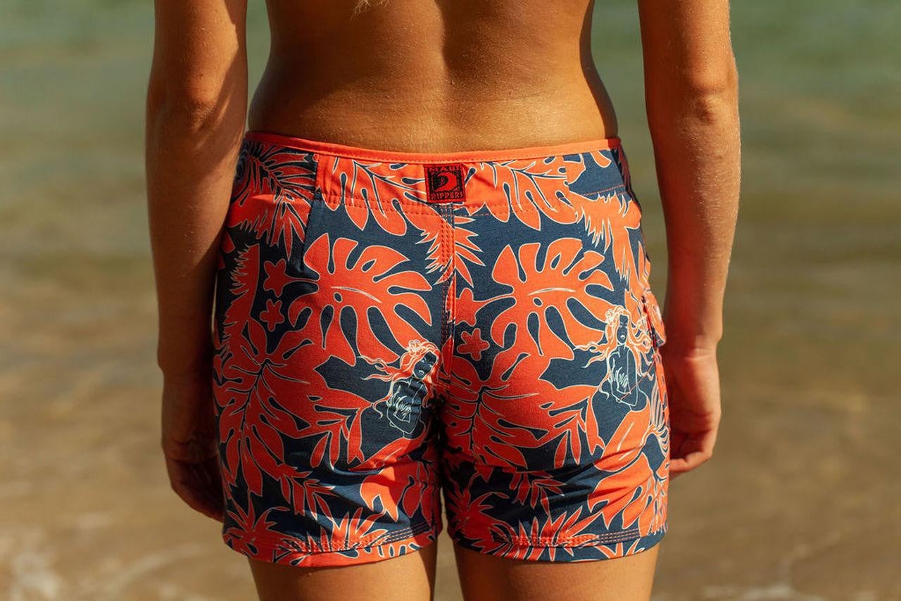 Maui Rippers Women s 5 Short Nautical Mermaid Orange Navy